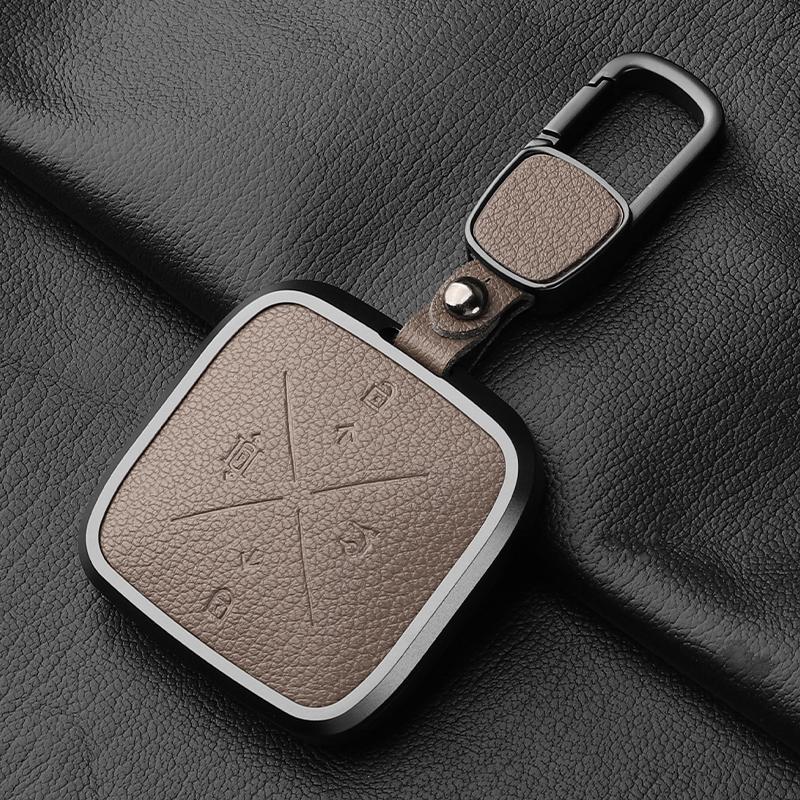 Для Zeekr 001 007 7X X 009 Чехол для ключа Пряжка Bluetooth-карта Чехол для ключа Автомобильные аксессуары из натуральной козьей кожи Чехол для автомобильного ключа Модификация