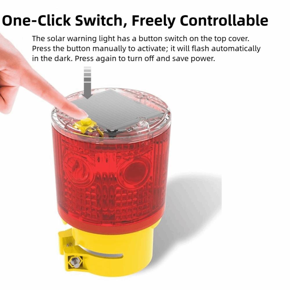 Solar Powered Emergency Warning Light Rain-proof Warning Strobe Light  Road Site