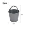 5pcs 6 Colors Doll Miniature Bucket Model Mini Children Beach Small Bucket