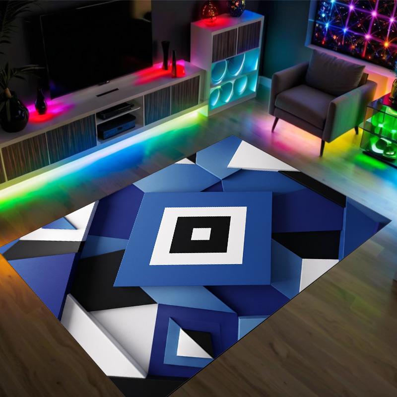 Hamburger SV Football Design Crystal Velvet Carpet Cozy Non?Slip Printed Rug For Bedroom Living Room Entrance