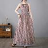 Sleeveless Strap Cotton Plus Size Vintage Floral New In Dresses For Women Casual Loose Maxi Long Summer Dress