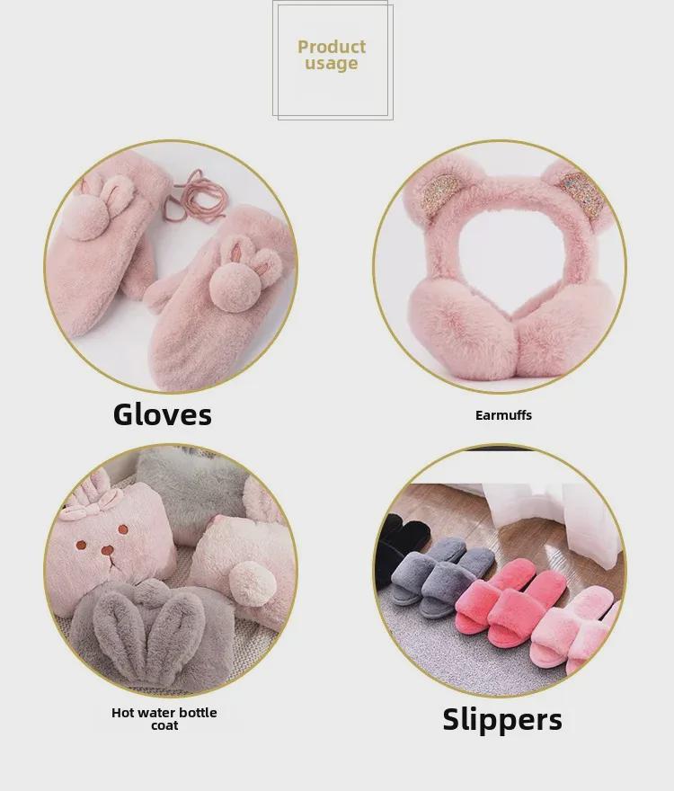 24 цвета матовой плюшевой ткани с мехом кролика - 600 г для игрушек, обуви и одежды