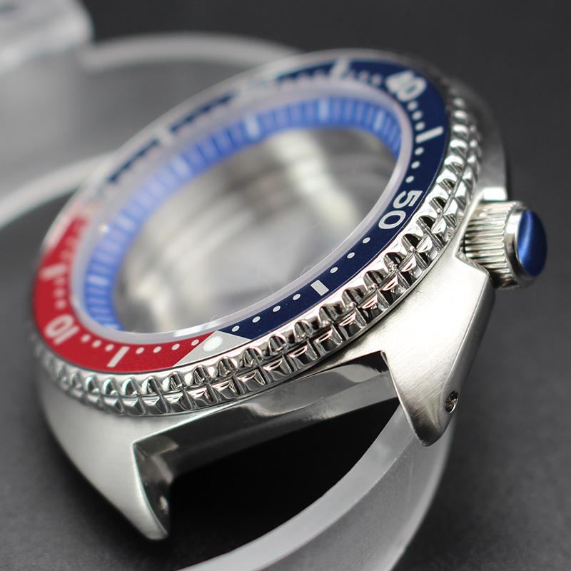 Корпус для дайверских часов 45 мм из нержавеющей стали 316L Для Turtle Abalone Seiko NH35 NH36 NH38 NH34 Механизм 28,5 мм Циферблат Сапфировое стекло 120 кликов