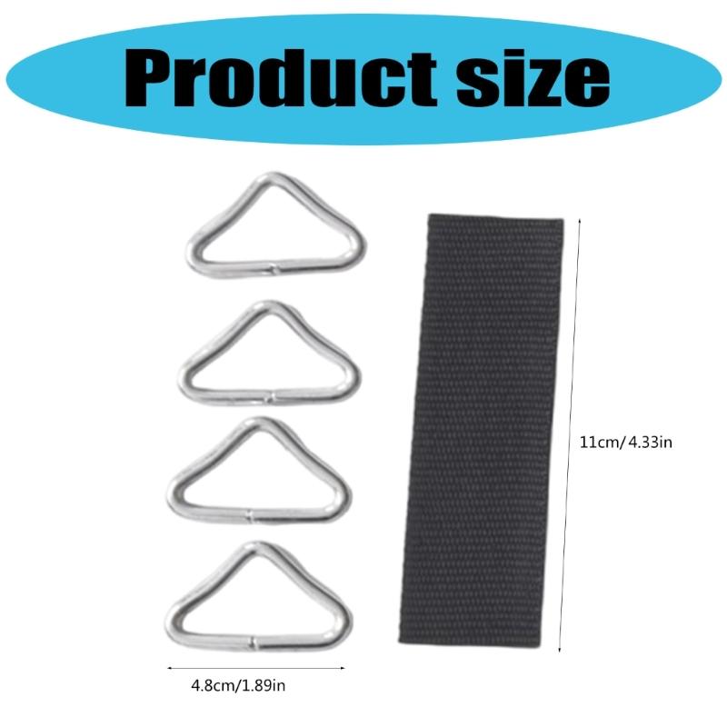 30pcs Practical Trampoline Triangle Repair Rings Galvanized Steel Clip for Kids Jump Bed Stability and Long Time Use