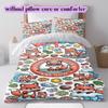 Cute animals surfing Pattern Bedding,Quilt Set Quilt Cover Pillowcase Home Birthday Gift (1*duvet cover+2*pillowcase,without core)