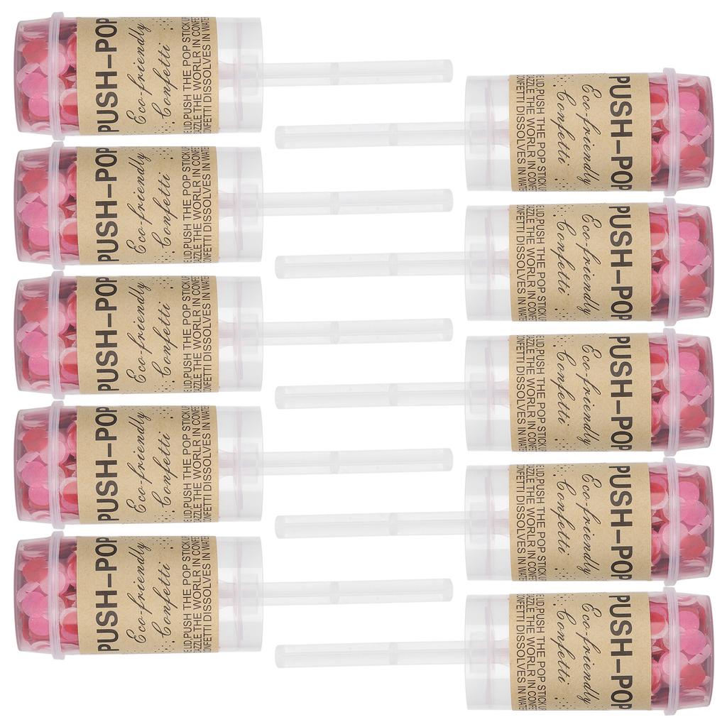 10Pcs Push Pop Confetti Poppers Cannon Wedding Graduation Gender Reveal Birthday Party Supplies