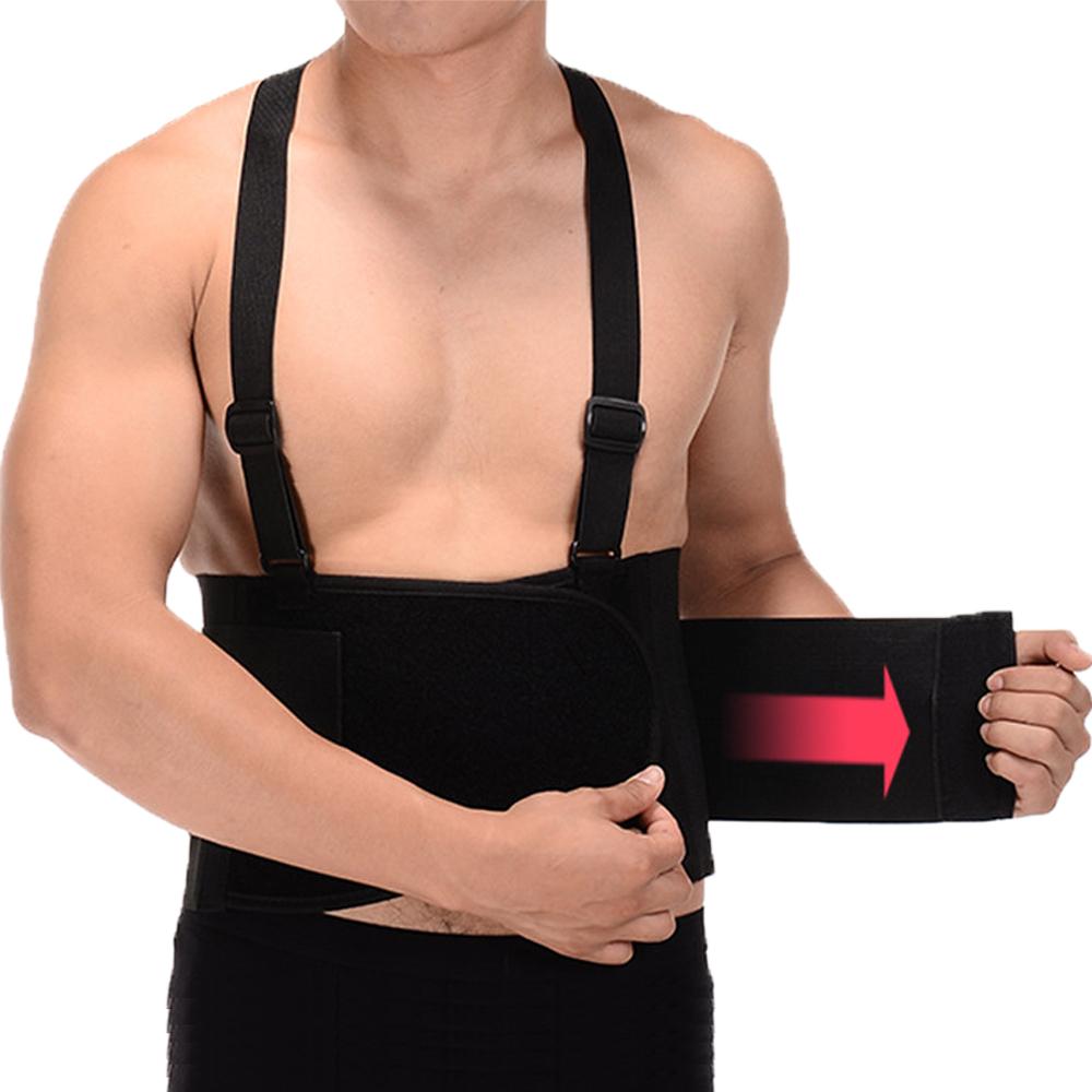 20x105см Рабочий пояснично-крестцовый бандаж для нижней части спины с регулируемыми ремнями Черный