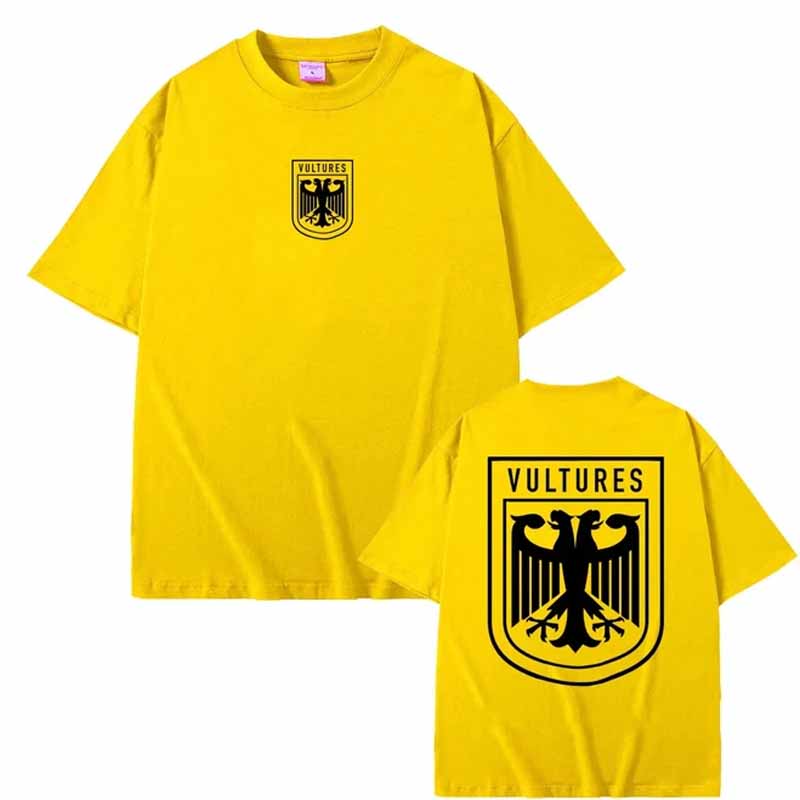 Мужская футболка из 100% хлопка, рэпер Канье Уэст, Стервятники, новый музыкальный альбом, футболки с рисунком, мужские и женские модные футболки в стиле хип-хоп большого размера