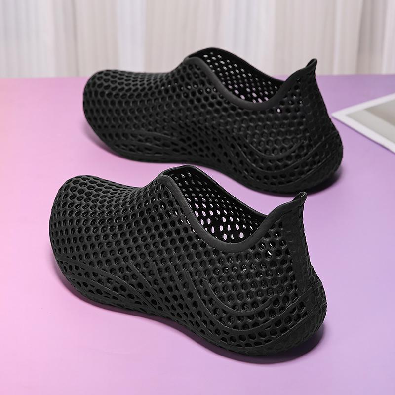 Унисекс Летние Сандалии с 3D-печатью Мужские Женские Накладные Закрытый Носок Дышащие Садовые Клоги Легкие Быстросохнущие Пляжные Водные Туфли