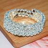 Rhinestones Bridal Jewelry Hand Wrist Bracel Crystal Bracelets Wedding Bangles Five Rows Bangles