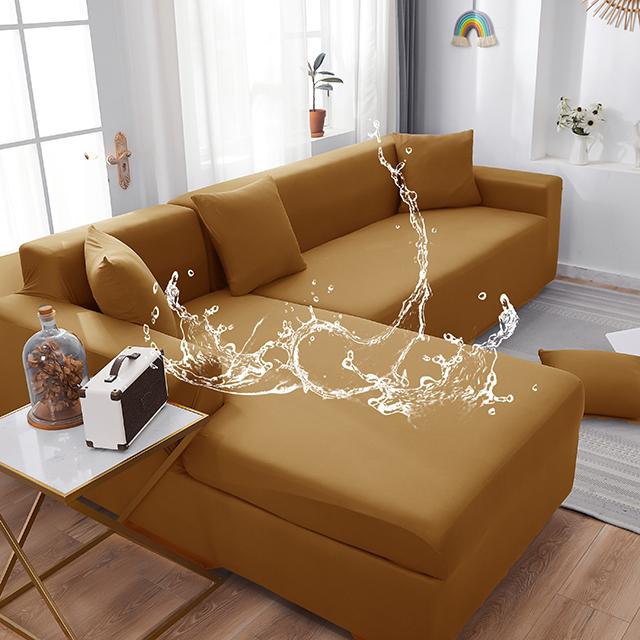 Эластичный водонепроницаемый чехол для дивана, пылезащитный однотонный угловой чехол для дивана, набор для гостиной, дивана для домашних животных, детей