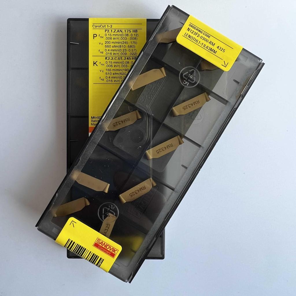 Оригинальная Sandvik / N123F2-0300-RM 4325 / Твердосплавная пластина для токарного станка с ЧПУ 10 шт.
