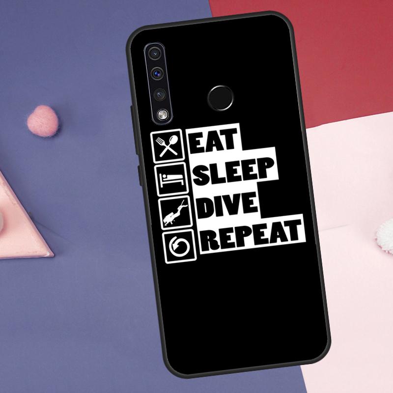 Scuba Diving Quote Case For Huawei Nova 12s 12i 11i 8i 7i Y73 Y70 Y90 Y60 Y72 Y61 Y91 9 10 SE P40 Lite P30 Pro