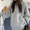 V-neck Soft Waxy Twist Knitted Sweater Top Women's Autumn and Winter New Loose and Lazy Casual Versatile Pullover Sweater