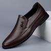 Handmade Genuine Leather Shoes Men Loafers Business Casual Shoes Classic Soft Leather Breathable Flat Shoes