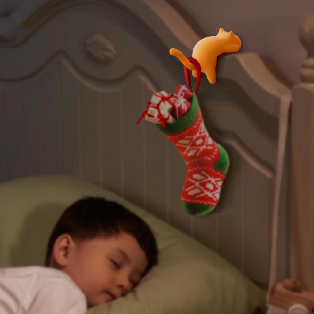 4 PCS Cat Shape Table Hook,Portable Purse and Key Hook for Desk,Suitable for Entrance Hall, Kitchen, Bedroom, Classroom, Office