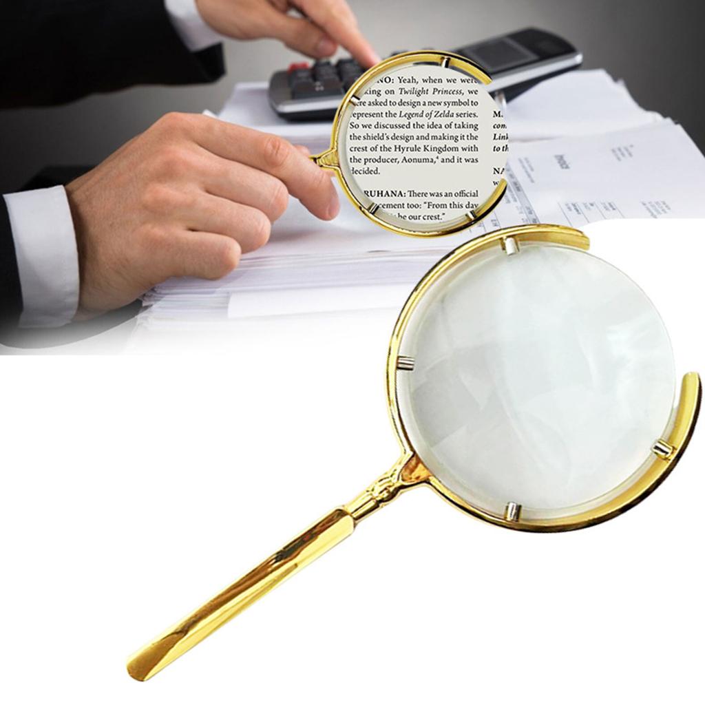 10X Magnifying Glass Handheld Eye Loupes Magnifier Magnifying Lens for Newspaper Reading Jewelry Coin Stamps Inspection