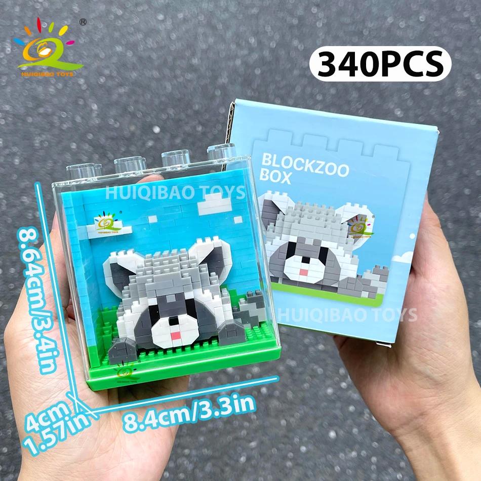 HUIQIBAO Детская мини-елка Санта-Клаус Модель Микро-кирпичики Конструктор Город DIY ZOO Животные Витрины Игрушки Подарок