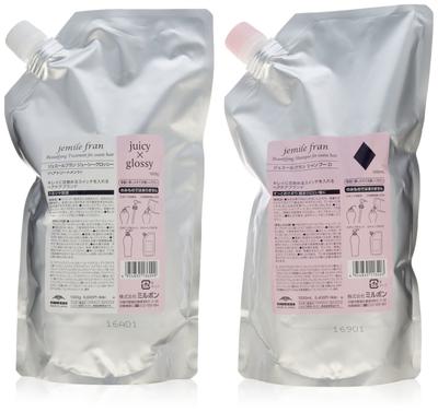 Milbon Gemile Fran Шампунь Diamond D 1000 мл Лечение Juicy Glossy 1000 г Сменный набор +