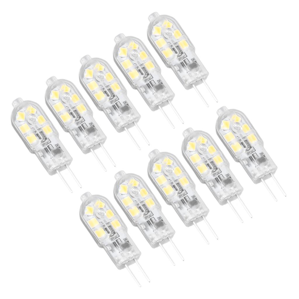 10Pcs G4 LED Bulb Brightness Dimming High Color Rendering Transparent Shell Light Bulbs for
