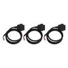 3 шт. 100 см Кабель-адаптер OBD2 16-контактный гнездо - цветные оголенные провода Разъем шнура OBD