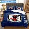 3PCS Japan Football Association Emblem Bedding Set 2D Printing (Includes 1 Duvet Cover + 2 Pillowcases Coreless), Bedroom decor,Fan gift