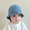Cloth Baby Sun Hat Solid Color Children Fisherman Cap Cute Washed Denim Bucket Hat  Boys