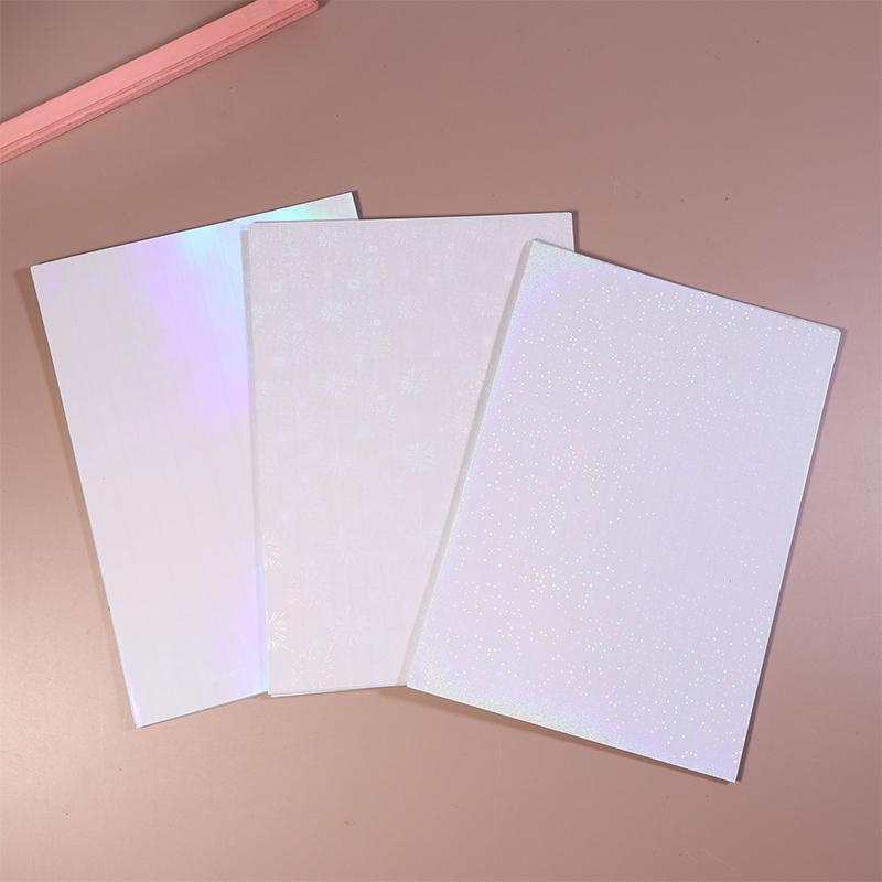 20 листов Пленка для холодного ламинирования Голограмма битого стекла Карта Фотопленка для ламинирования Наклейка А4 Звезда Блестящая точка Фото Голографическая пленка