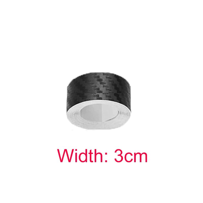 3D Carbon Fiber Car Bumper Door Guard Protection Film 3m Car Door Sill Protector Sticker Black Waterproof Anti Scratch Tape