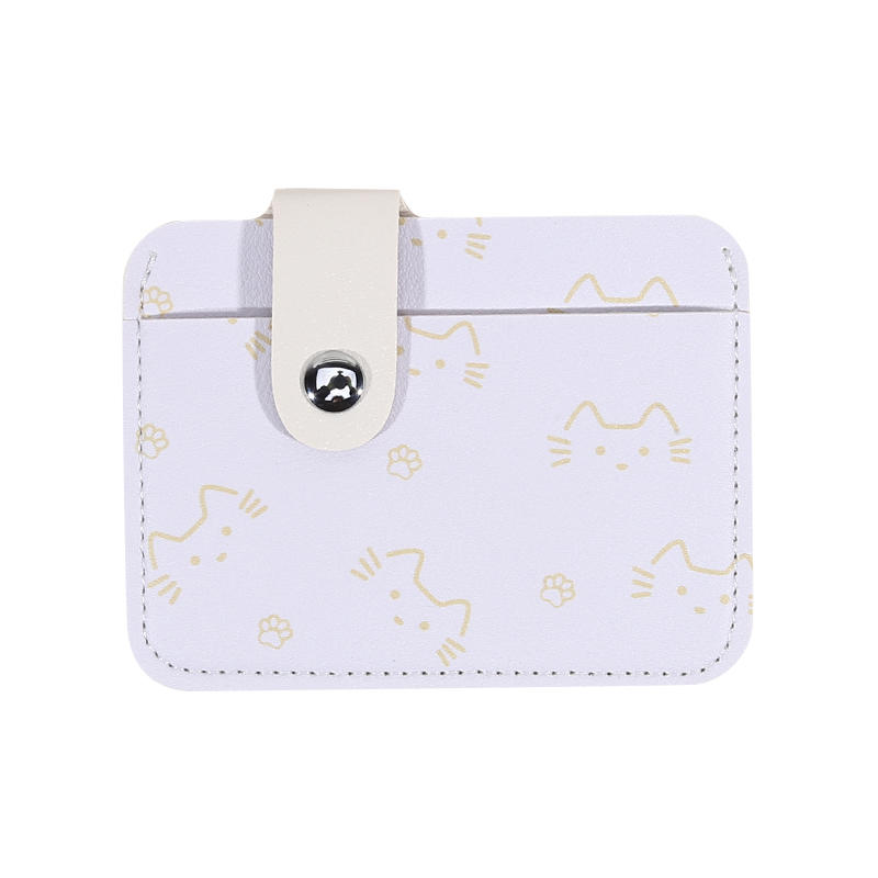 Новый складной кошелек с принтом котенка, PU кожа, стиль INS, короткий, милый, маленький, с котенком и собачкой, женские кошельки для денег, подарок для девочек