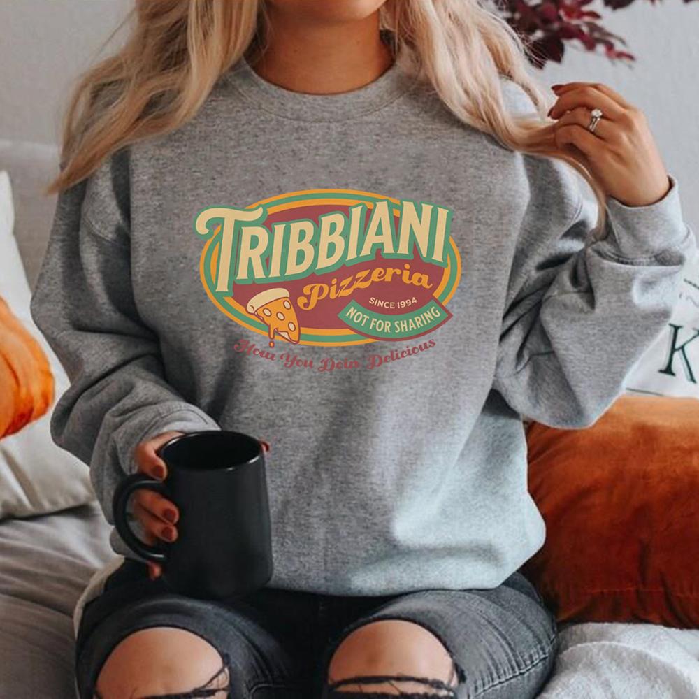 Толстовка Friends Рубашка Tribbiani Joey Friends Толстовка с круглым вырезом Пицца Пуловер Женские толстовки Вдохновленные сериалом «Друзья»