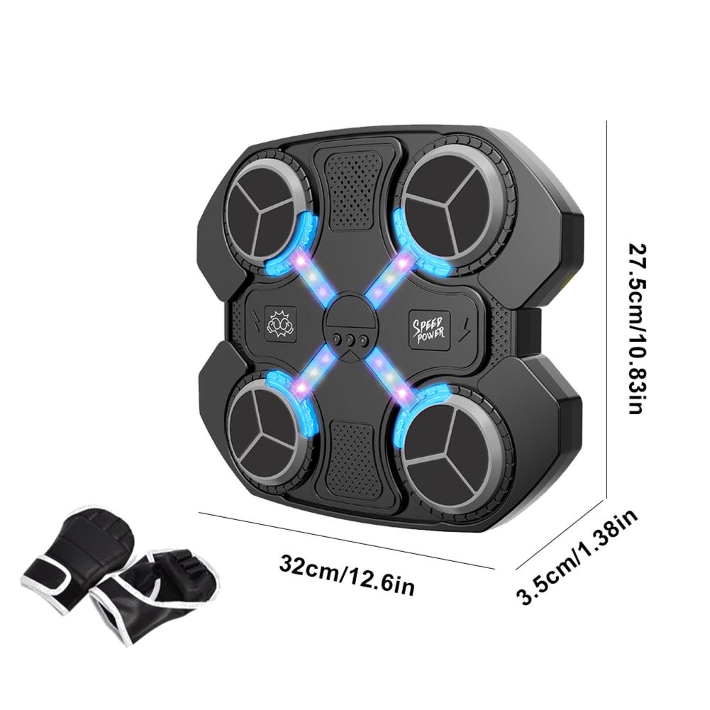 Умный музыкальный боксерский тренажер Настенная мишень для тренировок по боксу Детский спорт Фитнес RGB-подсветка Тренажер для бокса Домашнее оборудование для отработки ударов