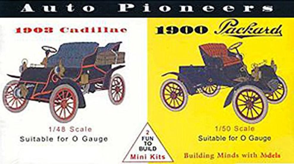 Platz Набор ранних американских автомобилей Cadillac 1903 Packard 1900 Пластиковая модель GM3605 1/48 и 1/50