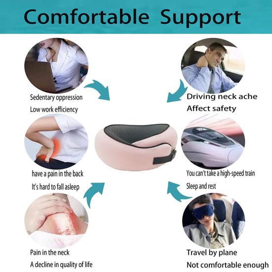 Практичная защита на 360 градусов Поддержка шейки матки Легкая U-образная дорожная подушка для шеи Trip Supply