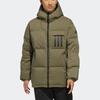 Adidas Reversible Down Jacket With Solid Logo Print Men Outerwear Khaki-Brown EH4009