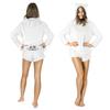 Birthday gift set women's plush winter pajama set shorts white XL L