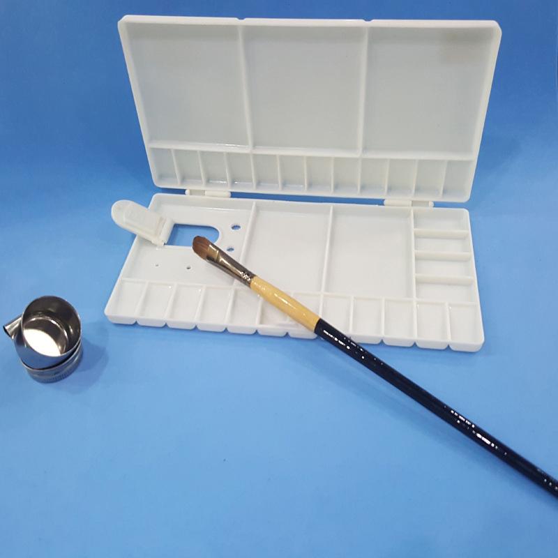 Художественная пластиковая палитра 33 сетки Многофункциональные акварельные краски Пустая коробка с откидной крышкой Палитра для искусства Гуашь Акриловая живопись Художественные принадлежности