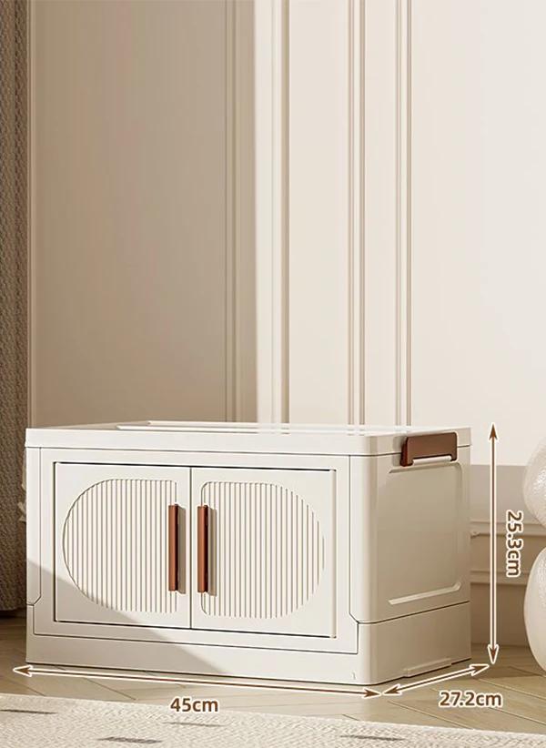 Folding Storage Box Storage Cabinet With Wheels Multifunctional Box With Pulley Household Sorting Wardrobe Organizer Container