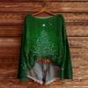 Women's Christmas Print Lightweight Sweater Casual Long Sleeve Knitted Pullover