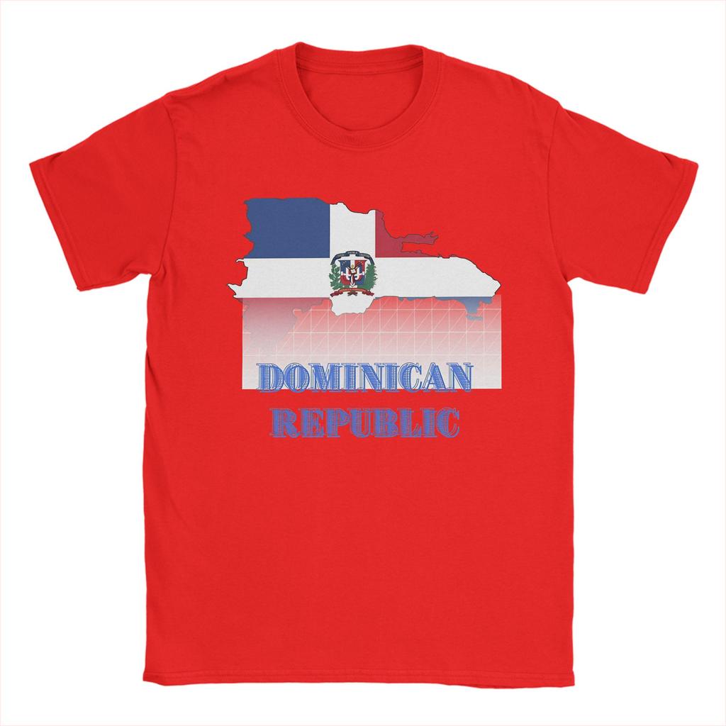 Vintage T Shirt Summer Dominican Republic Trending T Shirts  Cotton Tee Shirt for Couple Y2K Funny Wholesale Short Sleeve Tees