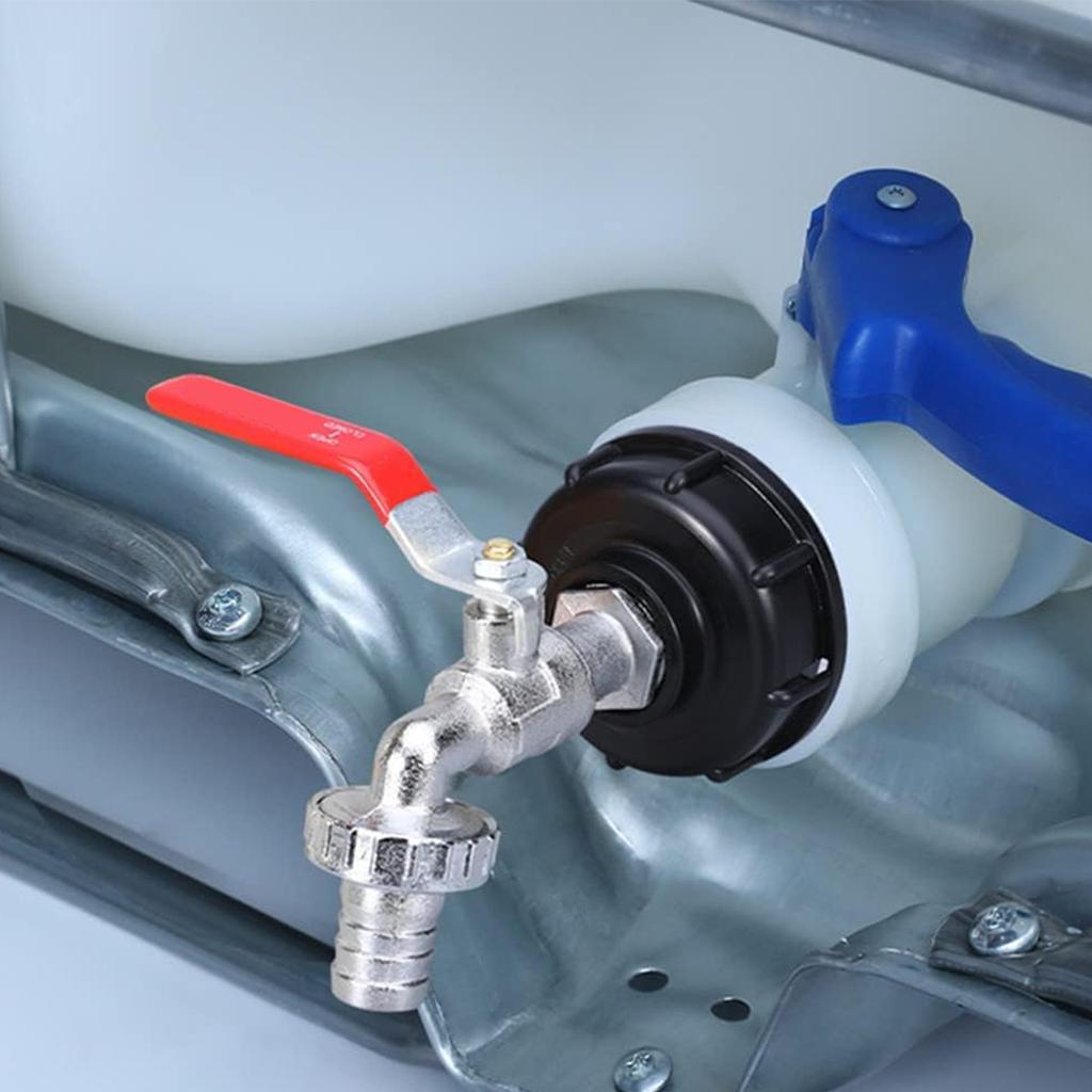 Адаптер для бака из алюминиевого сплава 3/4" 1/2", соединение для бака объемом 1000 литров, садовый кран для бака с латунным адаптером