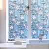 Colorful Flower Pattern Static Cling Frosted Window Flim Home Decoration