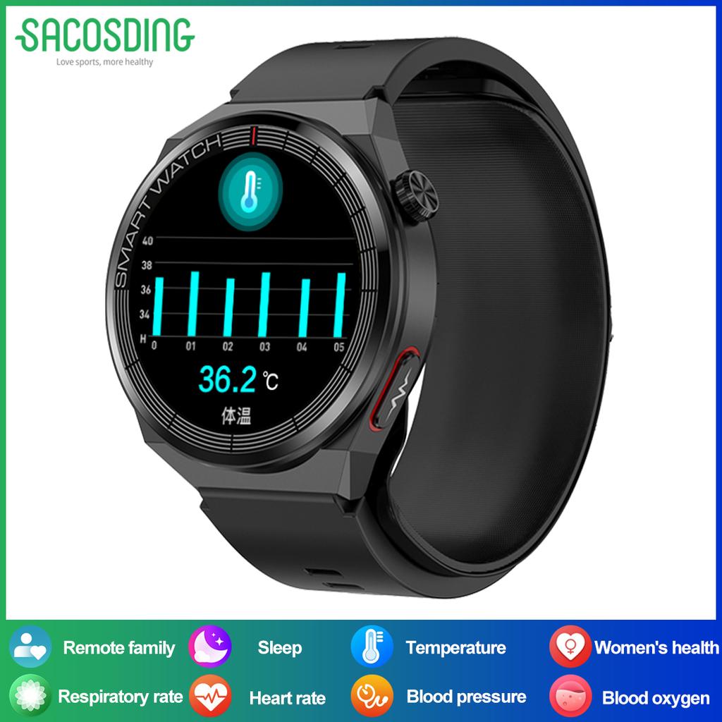 SACOSDING Smart Watch ECG Electrocardiogram Airbag Pump Airbag Blood Pressure Blood Oxygen Health Monitoring Smartwatch Fitness Tracker