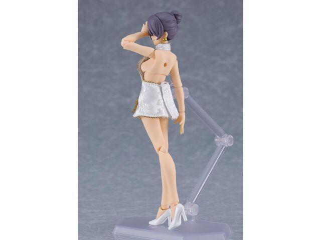 figma Female Body Mika with Mini Skirt Chinese Dress Outfit White Figure M06913