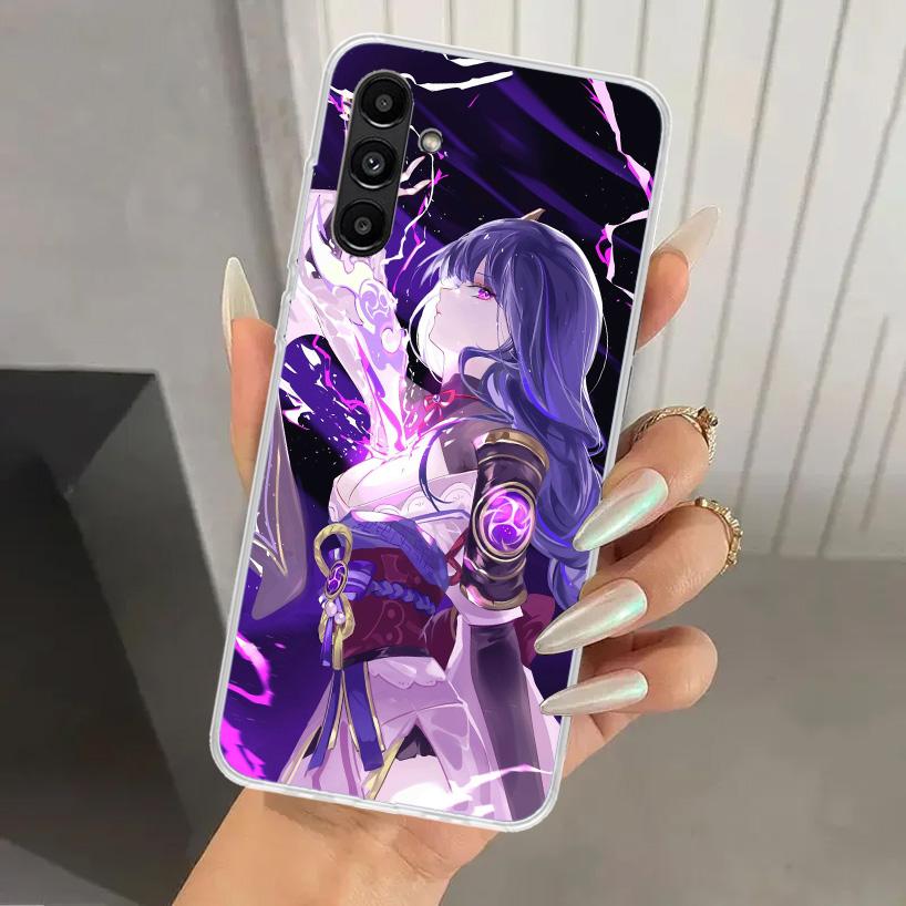 Чехол для телефона Raiden Shogun Genshin Impact для Samsung Galaxy A17 A16 A37 A26 A36 A57 A56 A15 A25 A35 A55 A14 A24 A34 A54 A13 A23 A