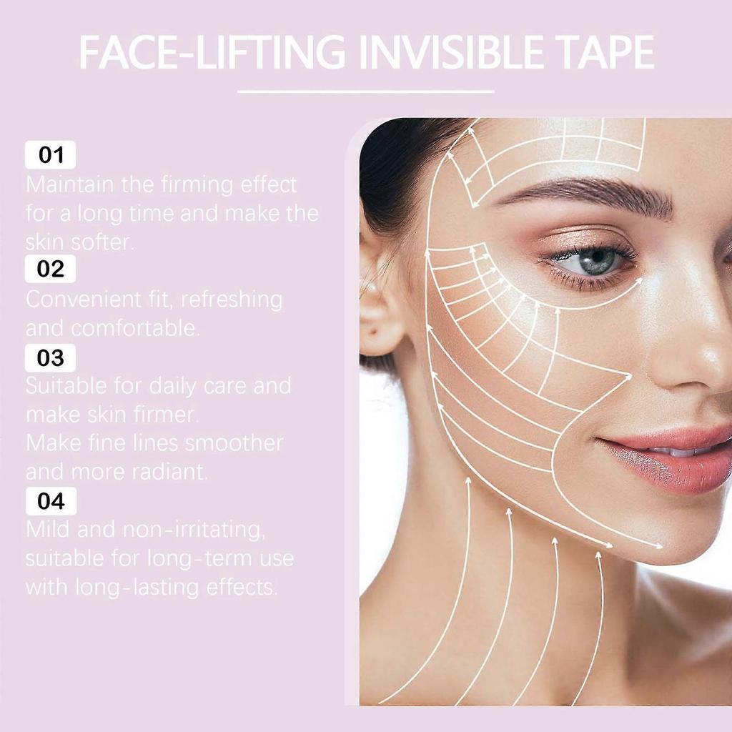 V-face Lifting Invisible Adhesive Tape,v-face Lift Tape With Bands,neck Tape less