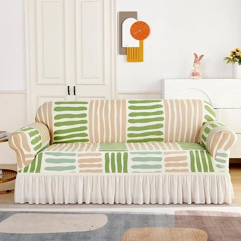 Elastic Sofa Cover for Living Room Adjustable Couch Cover Corner L Shape Stretch Sofa Slipcover Combination Chaise Home Decor