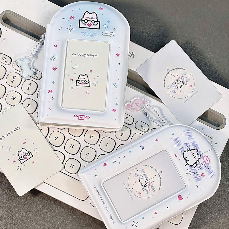 Папка для фотокарточек щенка 3 дюйма Фотоальбом 32 слота Альбом для коллекции K-pop айдолов Книга для хранения открыток и ломо-карточек Фотоальбом