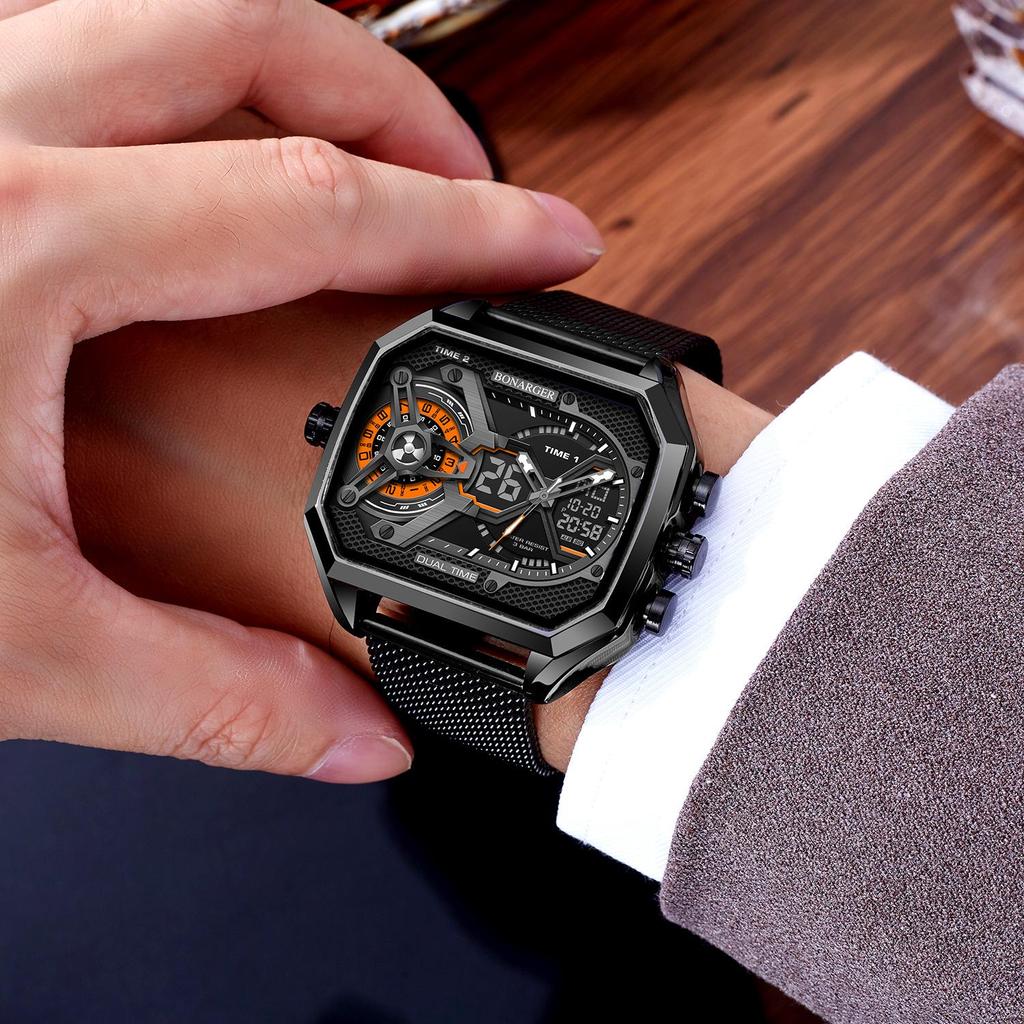 Трансграничные мужские многофункциональные водонепроницаемые спортивные часы - европейский и американский стиль