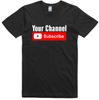 Подпишись Youtube Канал Видео Футболки Персонализированная Вещь Обычный Крой Хлопковая Футболка